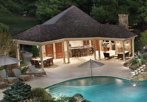 Outdoor Kitchen and Dining Area